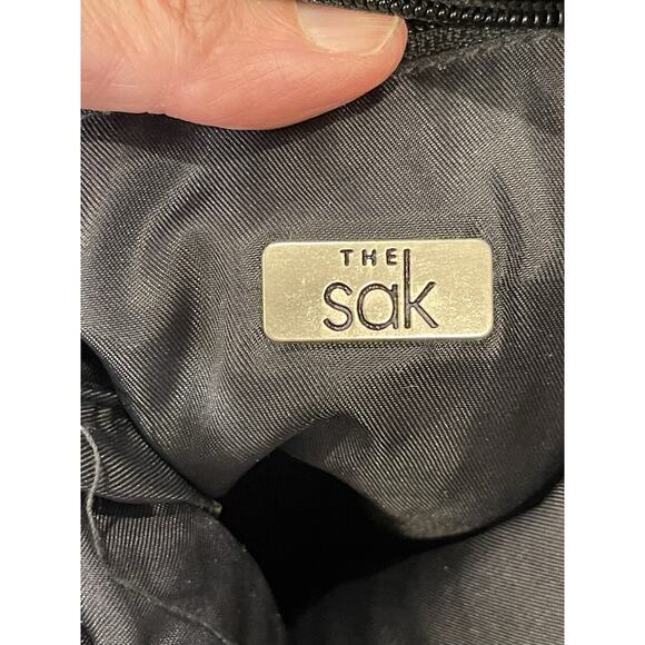 The Sak Black Crochet Handbag Tote Hobo Boho Bag EUC - Picture 7 of 9